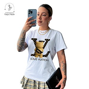 T-SHIRT LV BEAR - BRANCO
