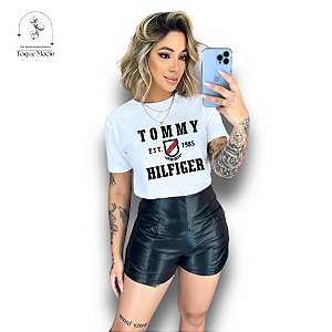 T-SHIRT TOMMY 1985 BRASÃO - BRANCO
