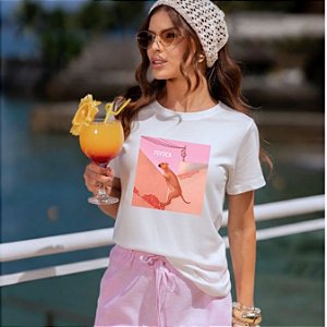 T-SHIRT CARAMELO FOFOCA - BRANCO