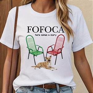 T-SHIRT FOFOCA STORY DOG - BRANCO