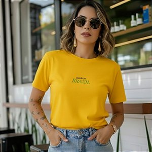 T-SHIRT MADE IN BRAZIL - AMARELO