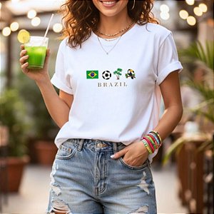 T-SHIRT TUDO DO BRASIL - BRANCO