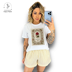 T-SHIRT GUCCI FLOR VINTAGE - BRANCO