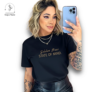 T-SHIRT STATE OF MIND - PRETO
