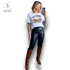 T-SHIRT WILD HORSES - BRANCO