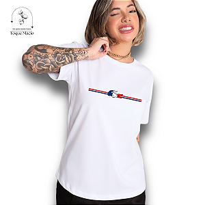 T-SHIRT LACOSTE BICOLOR - BRANCO