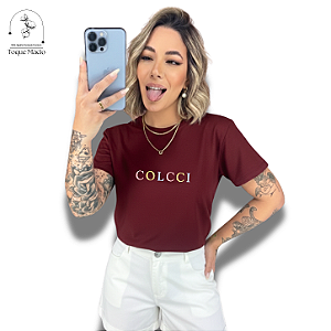 T-SHIRT COLCCI COLORS - VINHO
