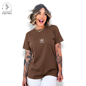 T-SHIRT ADIDAS QUADRADO - MARROM
