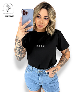 T-SHIRT MIU MIU - PRETO