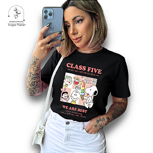 T-SHIRT CLASS FIVE SNOOPY - PRETO