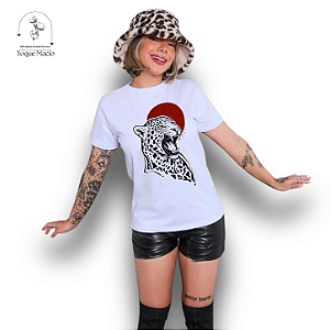 T-SHIRT ONÇA RED - BRANCO