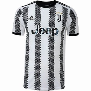 Camisa Juventus I 2022/23 Preta e Branca - Adidas - Masculino