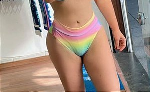 Calcinha Hot Pant - Arco Íris