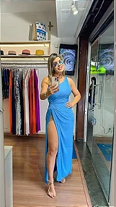 Vestido Fluity Grego - Azul Oceano