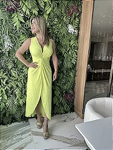 Vestido Búzios - Amarelo Lima