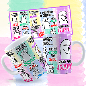 Caneca Porcelana " A alma tá doida para surtar"