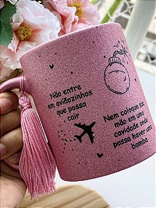 Caneca Personalizada Rosa Glitter - Eu Sou sua pessoa