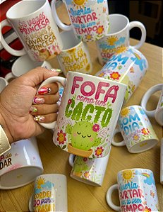 Caneca Fofa como um Cacto