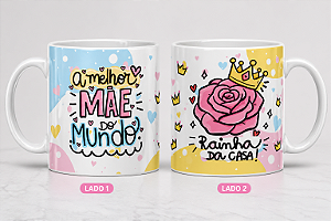 Caneca Porcelana - Rainha da casa