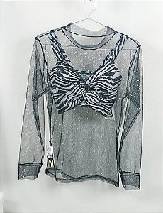 BODY TULE COM BRILHO