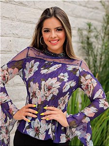 BLUSA CREPE FINO FLORAL