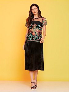 BLUSA TULE ESTAMPA FLORAL