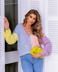 CARDIGAN TRICOLOR