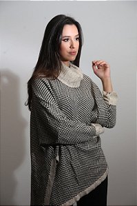 PONCHO PIED POULE