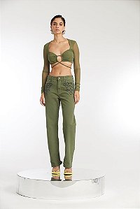 CALÇA PAMELA BORDADA