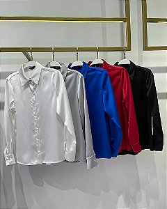 CAMISA BOTÕES CETIM