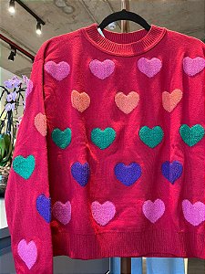 BLUSA CORAÇÃO RELEVO