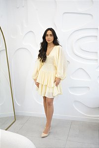 VESTIDO BABADOS CINTO