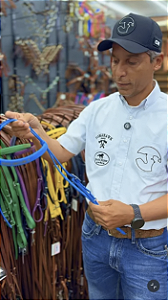 Cabeçada c/ Testeira Silicone e Afogador Fivela Inox - Várias Cores (COM PERSONALIZAÇÃO)