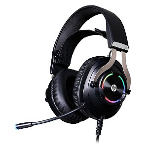 Headset Gamer HP RGB H360GS, Drivers 50mm, P2/USB, Preto