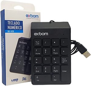Teclado Numérico USB 18 Teclas Exbom BK-N30