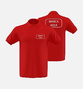Camisa Polo Personalizada em Malha Piquet Vermelha (NO MÍNIMO, 10 UNIDADES)