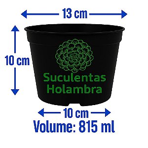 Kit 10 Vasos Pote 13 - REFORÇADO Cor Preta 815 ml