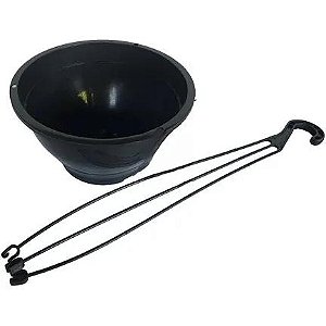 Kit 50 Vasos Cuia 18 Com Haste 36 cm - REFORÇADO Cor Preta