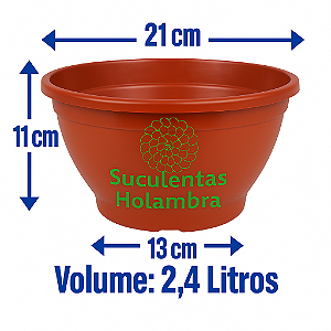 Kit 10 Vasos Cuia 21 - REFORÇADO Cor Terracota Marrom