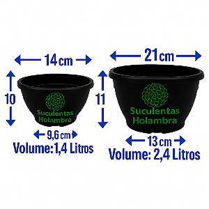 Kit 10 Vasos Cuia 21 + 10 Vasos Cuia 18 – Plástico Reforçado | Cor Preta
