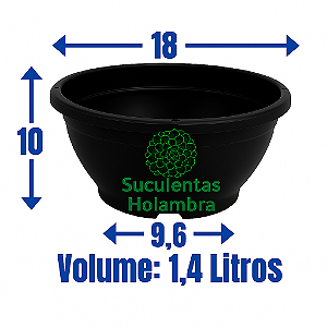 Kit 10 Vasos Cuia 18 - REFORÇADO Cor Preta