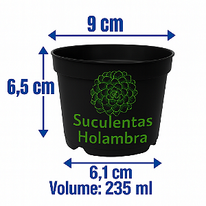 Kit 10 Vasos Pote 9 - REFORÇADO Cor Preta