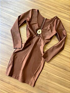 Vestido Amélia - Marrom