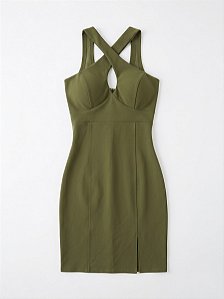 Vestido Alessandra - Verde Militar