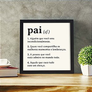 Quadro Decorativo Significado Pai Dicionário