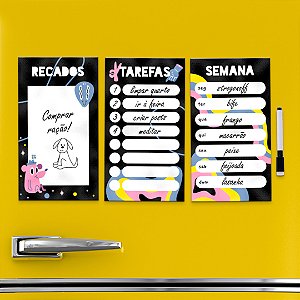 Kit 3 Ímãs Planner Anotações Nite Out
