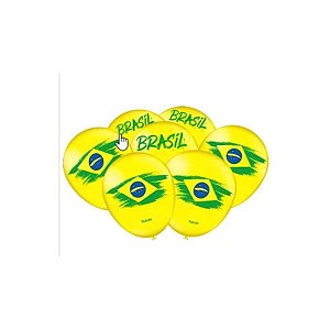 Balão Imp. Especial Amarelo Brasil 2022 com 25unidades