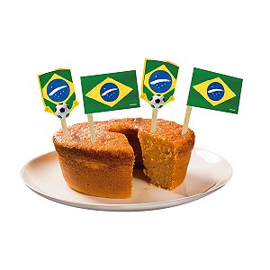 Bandeirinhas Especiais para doces Brasil 2022 com 8unidades