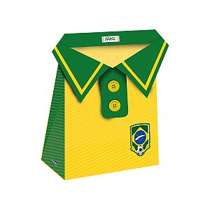 Caixa Surpresa Camisa Brasil 2022 9x5x12cm com 8unidades
