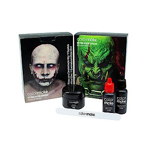 Kit Maquiagem Artística Para Efeitos Especiais De Zumbi - Halloween - 1  unidade - ColorMake - Rizzo - Rizzo Embalagens